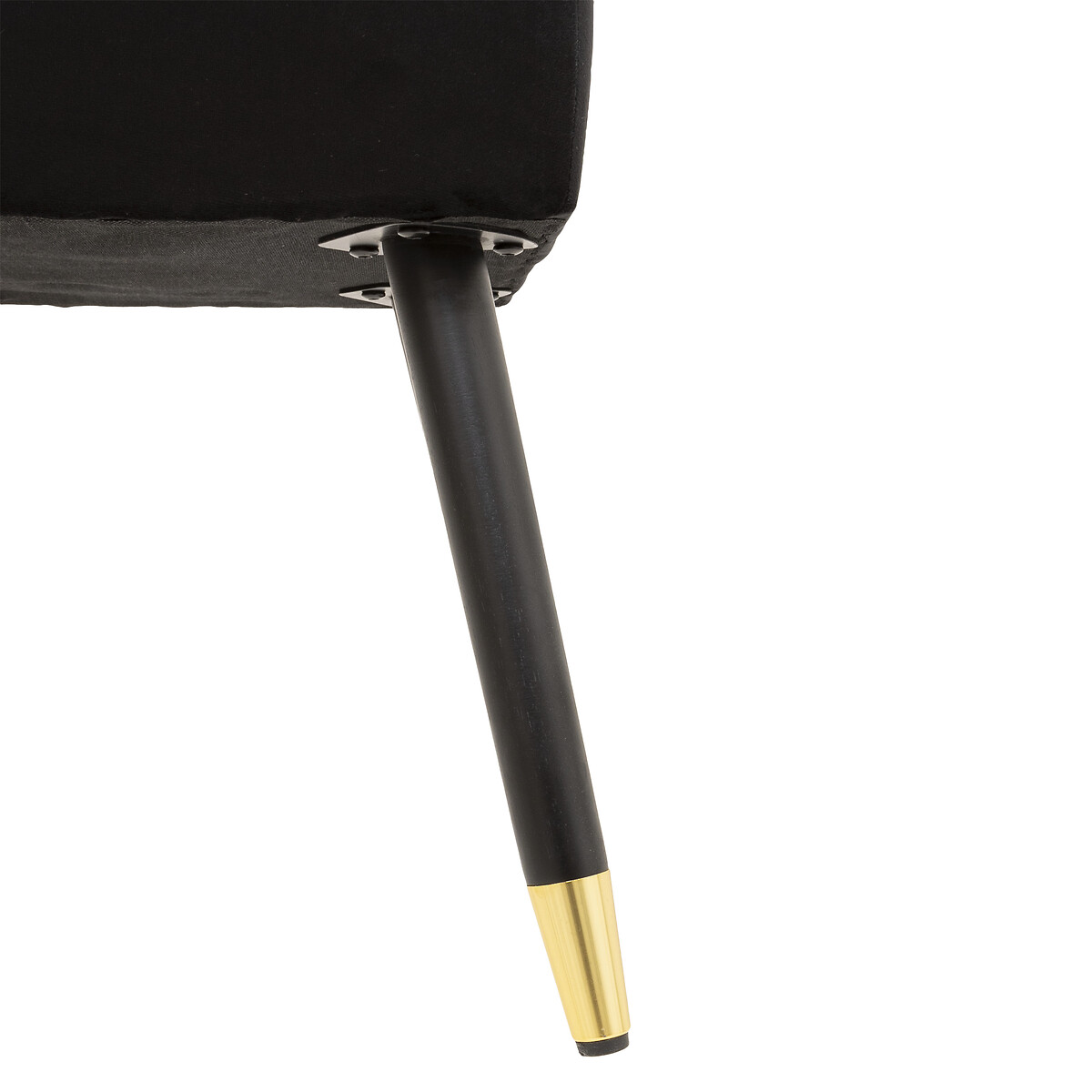 Banqueta dupla SALOME preta em veludo