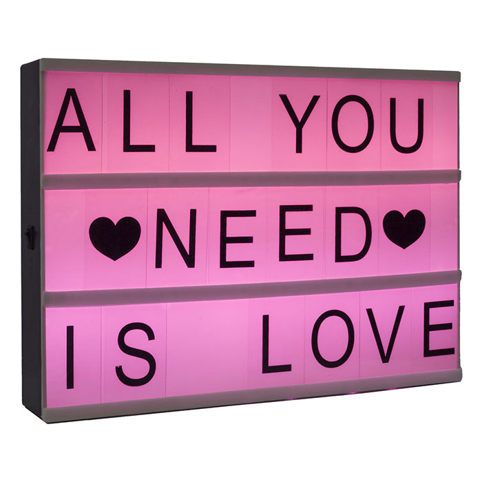 Moldura luminosa colorida com mensagem