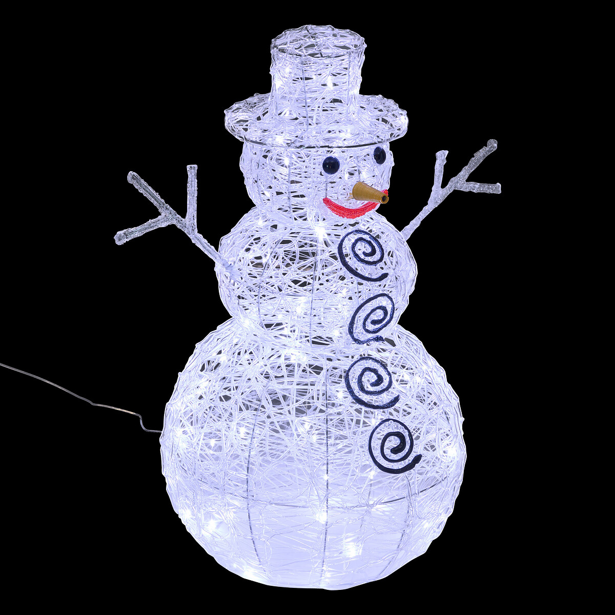 Figura de boneco de neve luminoso 60cm