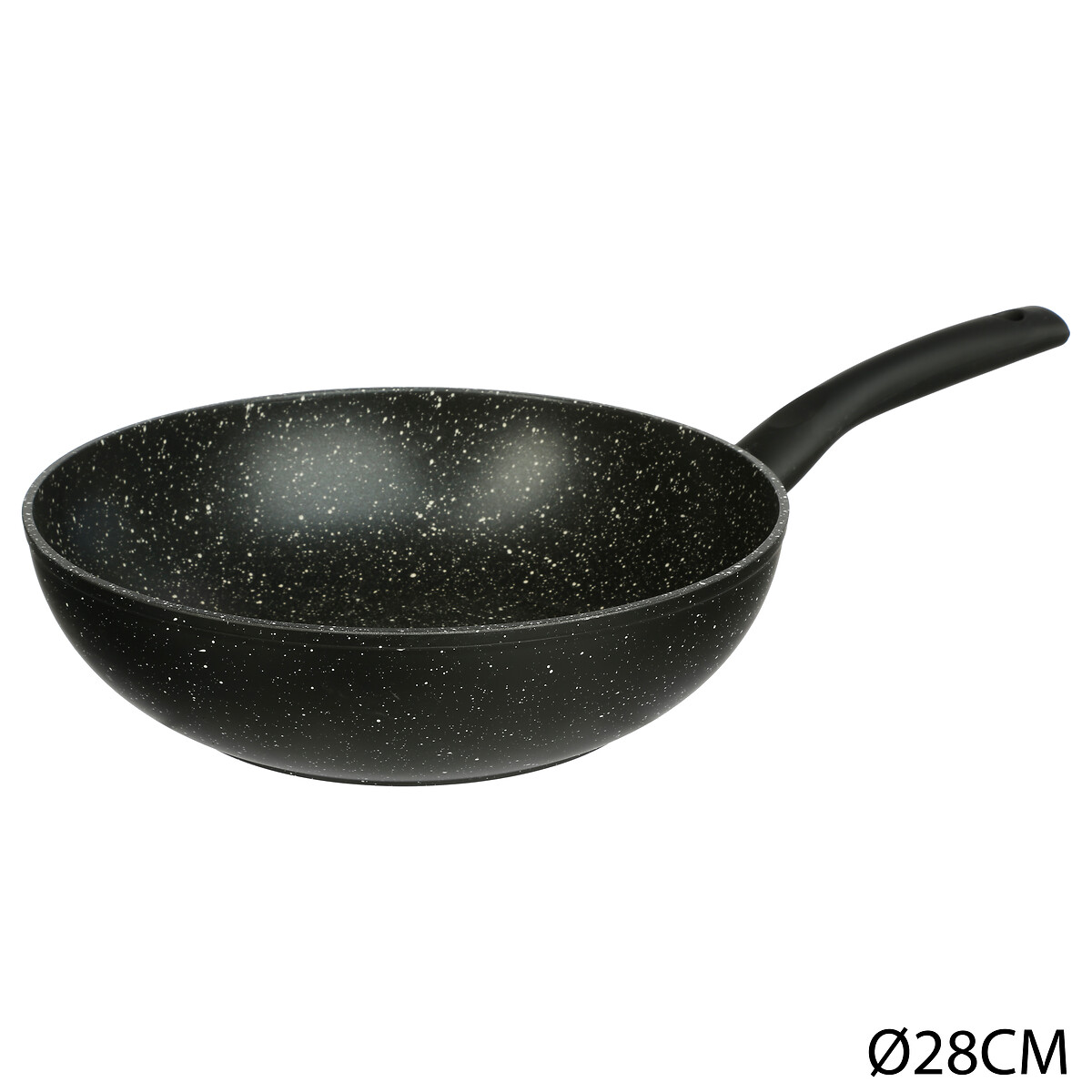 Wok de alum&iacute;nio efeito pedra CARACT&Egrave;RE 28cm