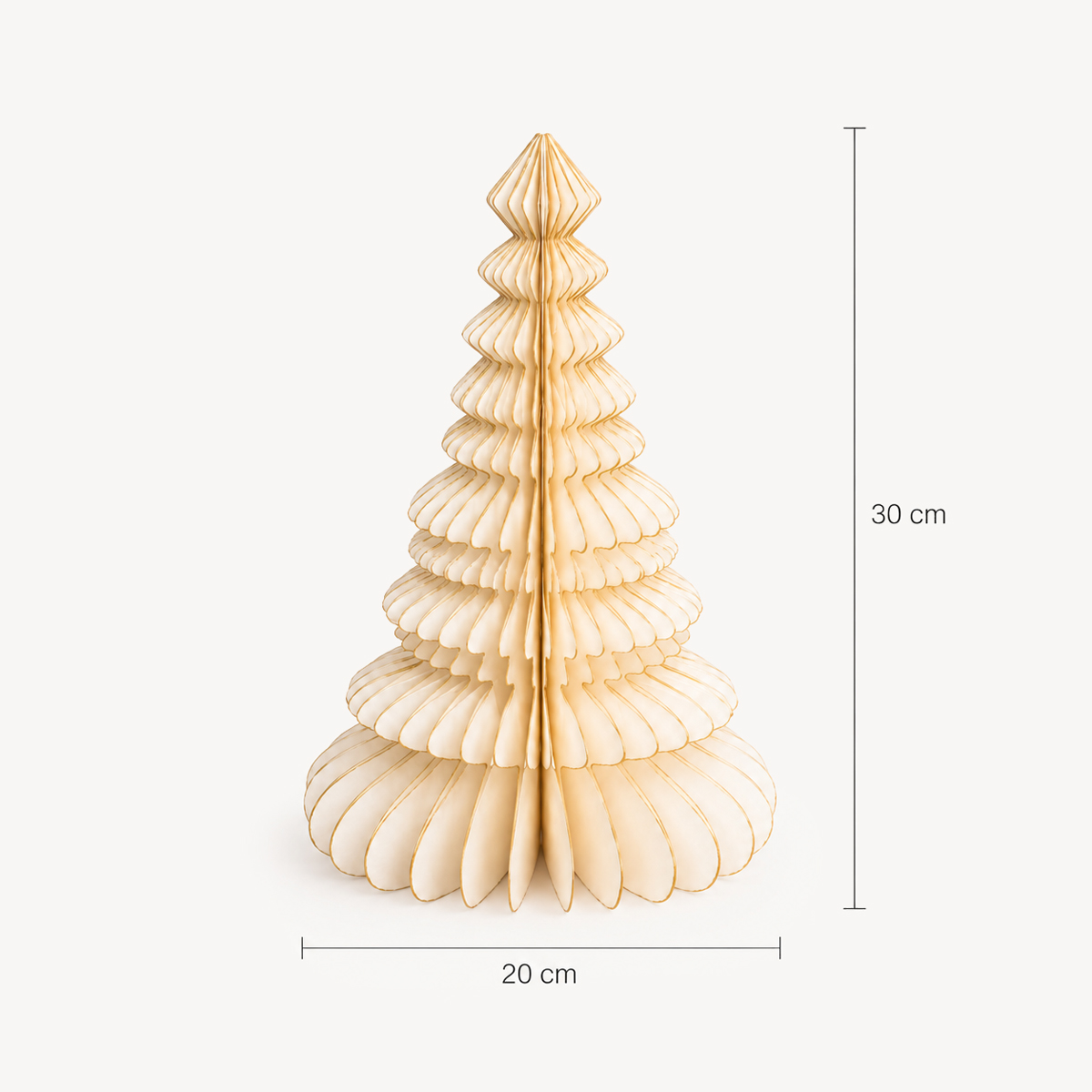 &Aacute;rvore de natal origami cru 30cm