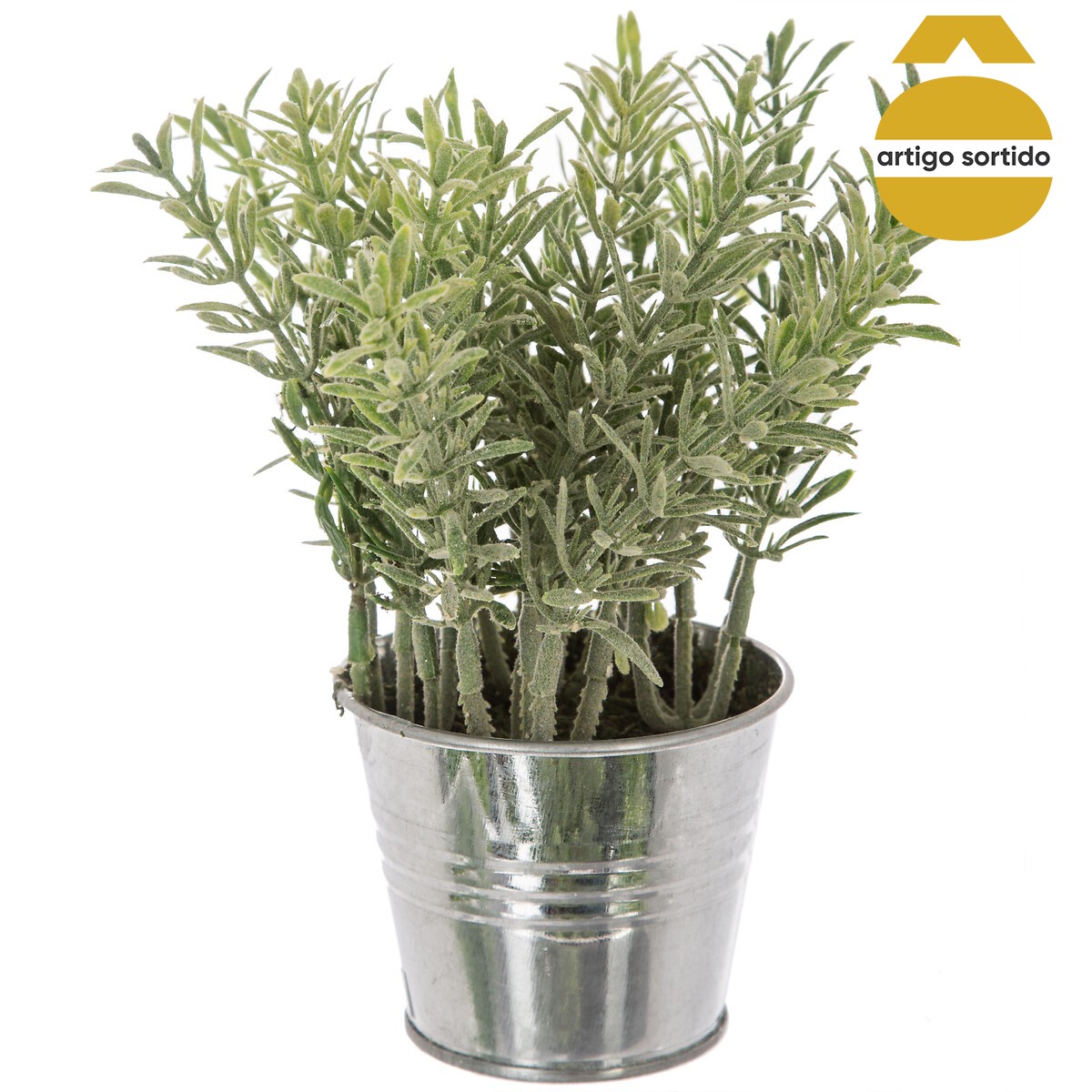 Vaso de zinco com planta 15cm