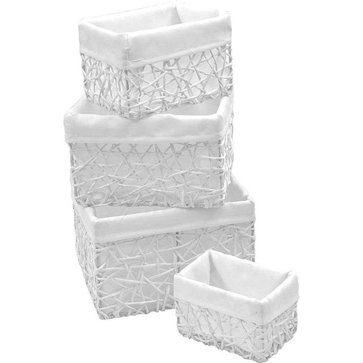 Cesto WC Branco Forrado 8x8cm