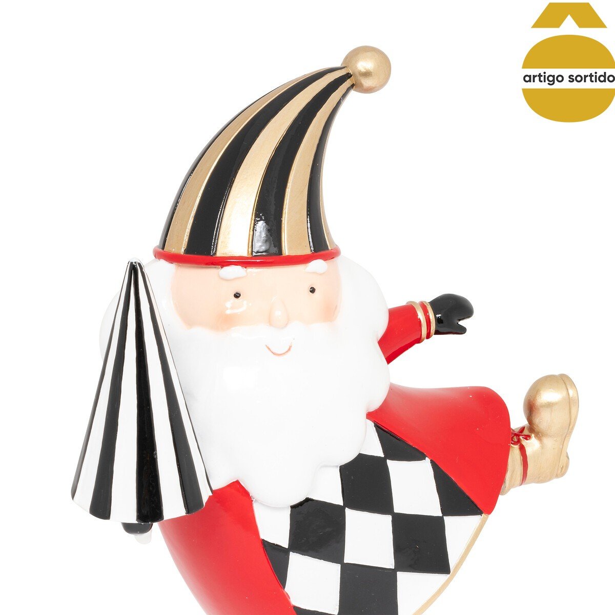 Figura decorativa pai natal 19cm