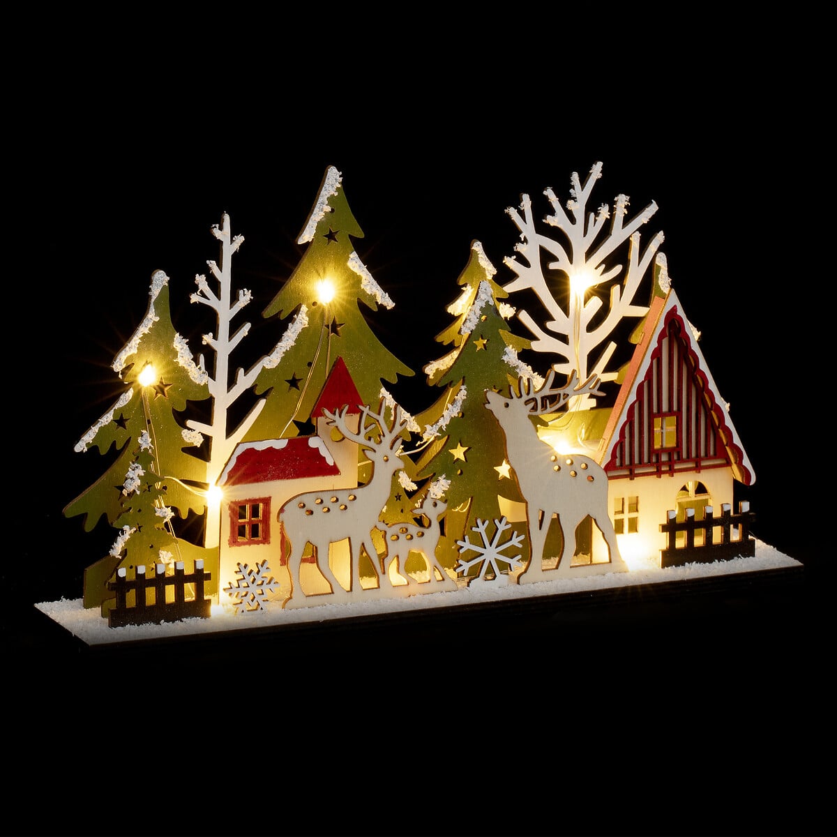 Cena natal&iacute;cia em mdf com ilumina&ccedil;&atilde;o