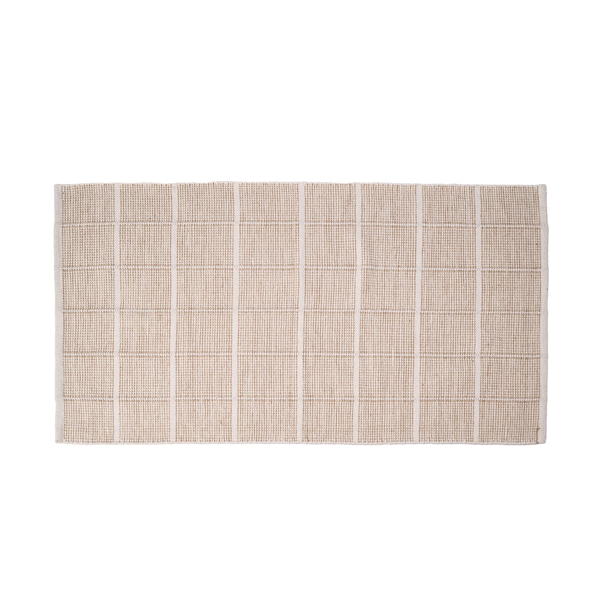 Tapete quadrados bege 80x140cm