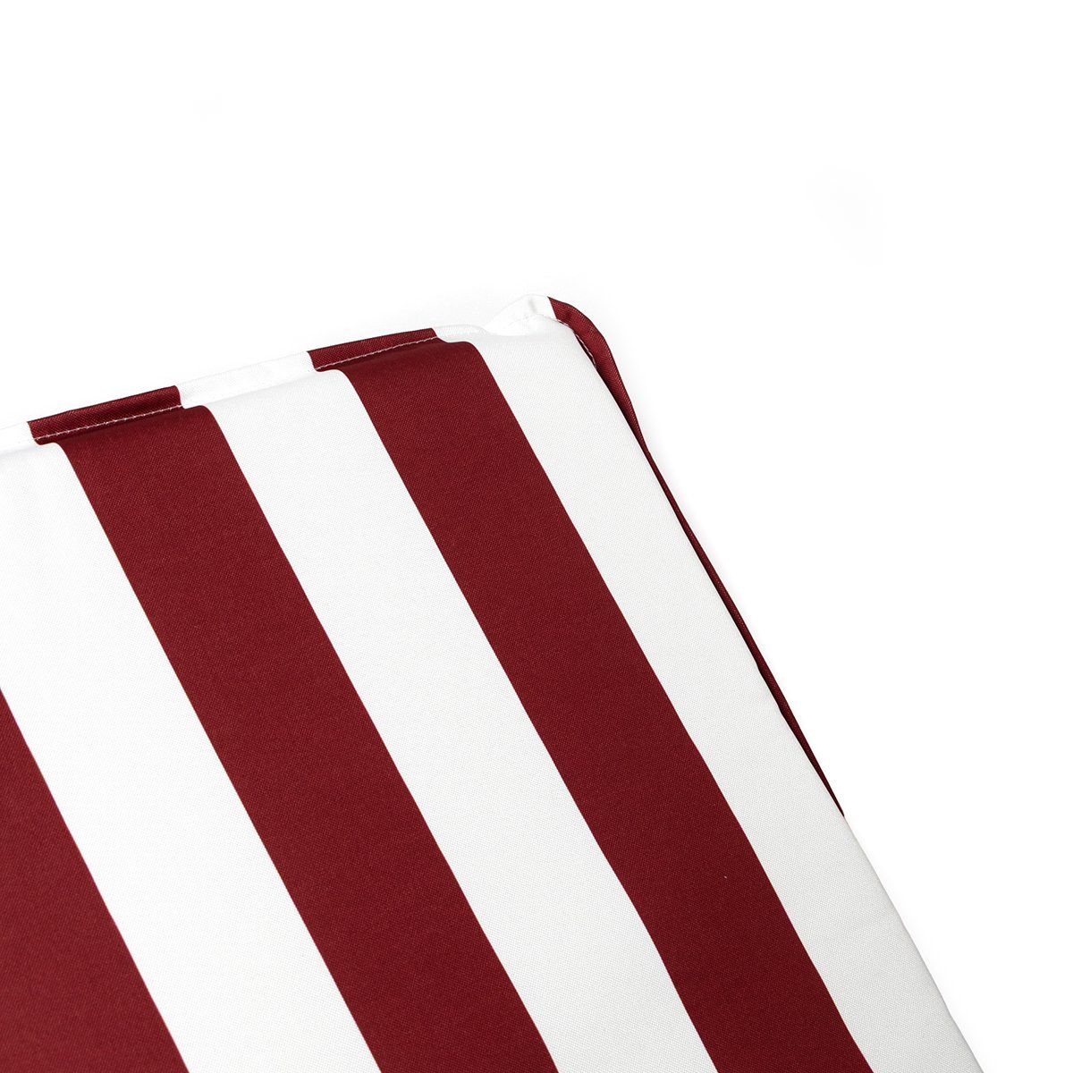 Coxim para espregui&ccedil;adeira riscas branco e bordeaux