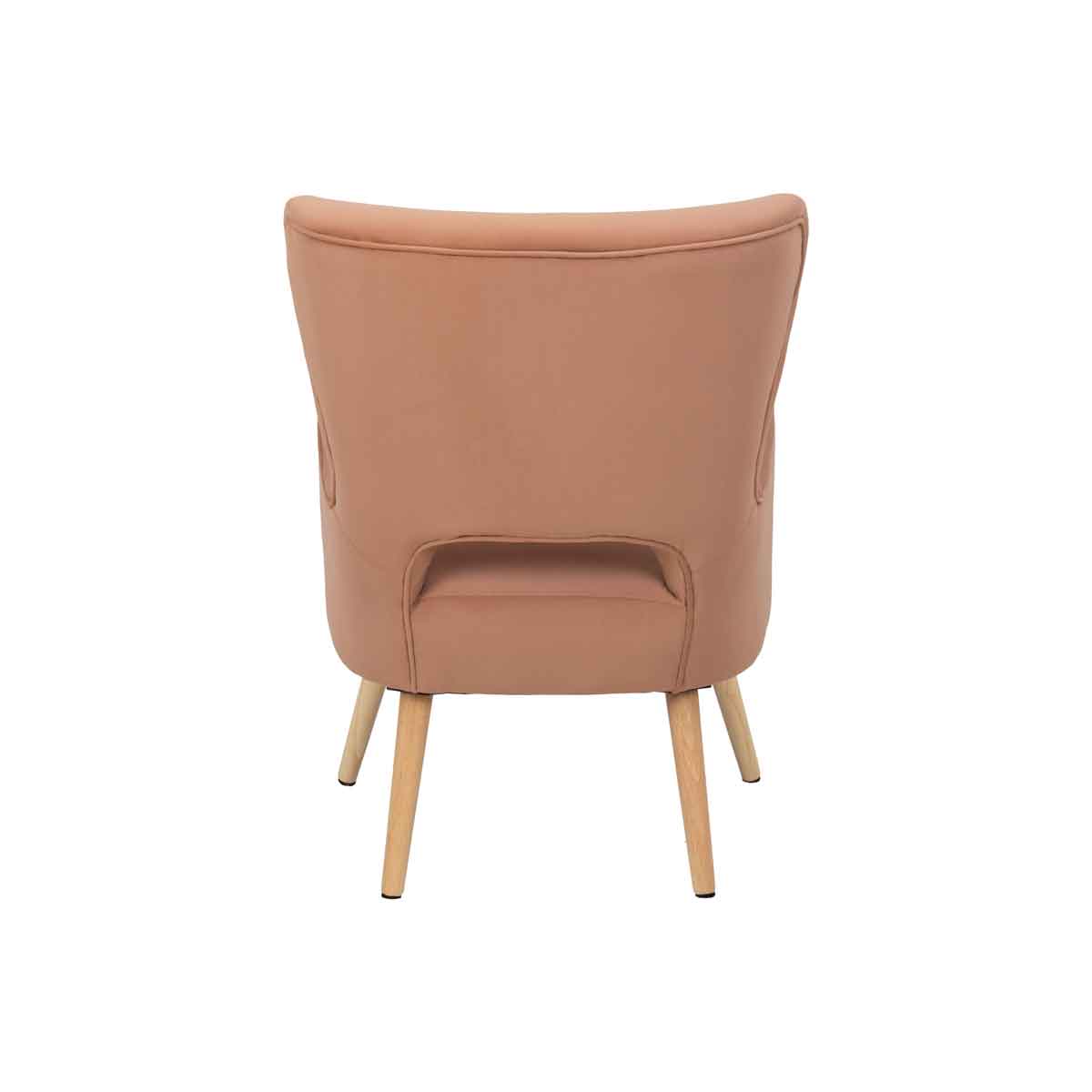 Cadeirão THOR rosa em veludo