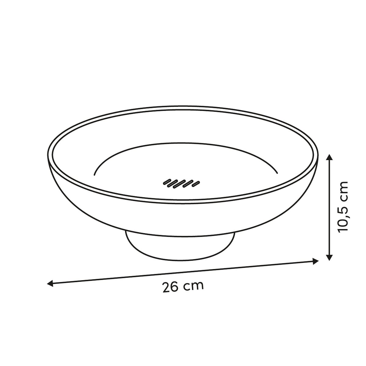Fruteira POLY rosa 26cm