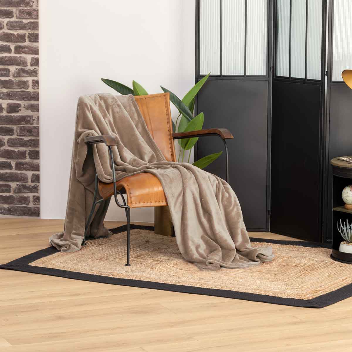 Manta microfibra linho 180x230cm,  Manta microfibra linho 180x230cm