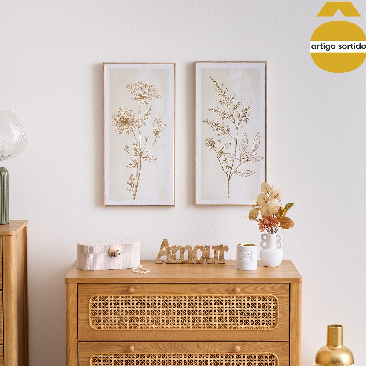 Quadro decorativo BERYL efeito alum&iacute;nio 3d