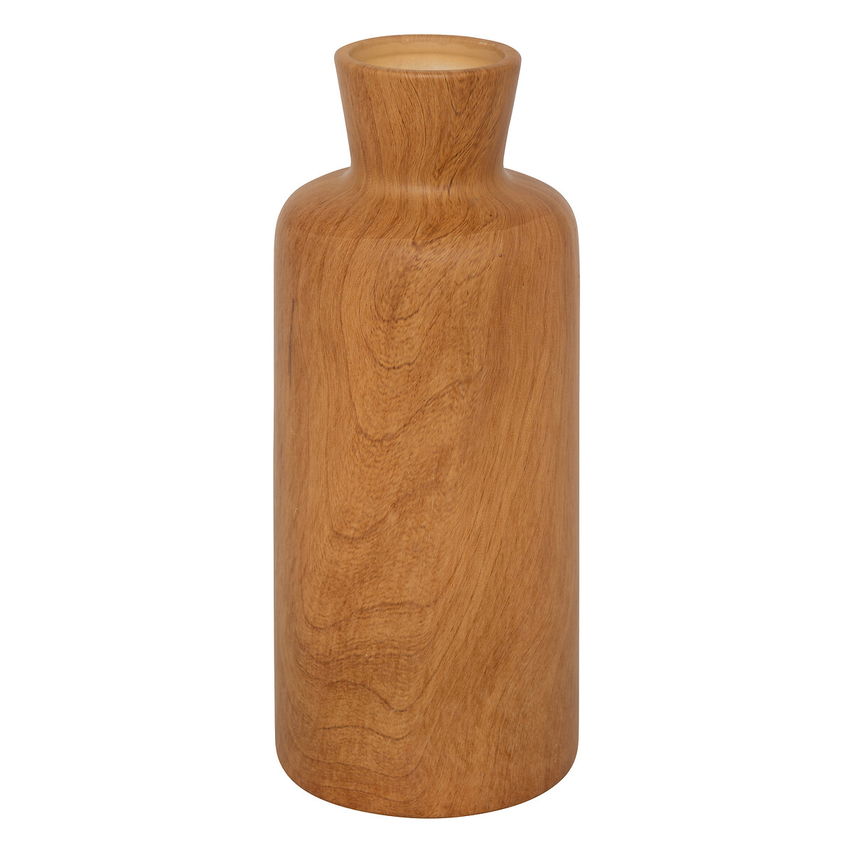 Vaso SOA em cer&acirc;mica efeito madeira 30cm