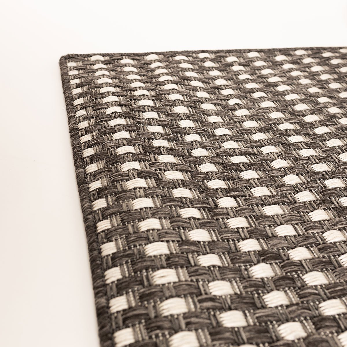 Tapete trançado cinza 120x170cm