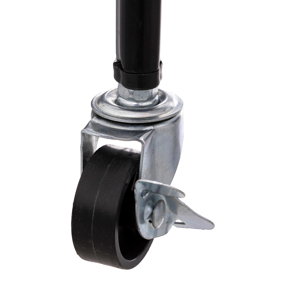 Trolley de cozinha preto em metal com 3 prateleiras