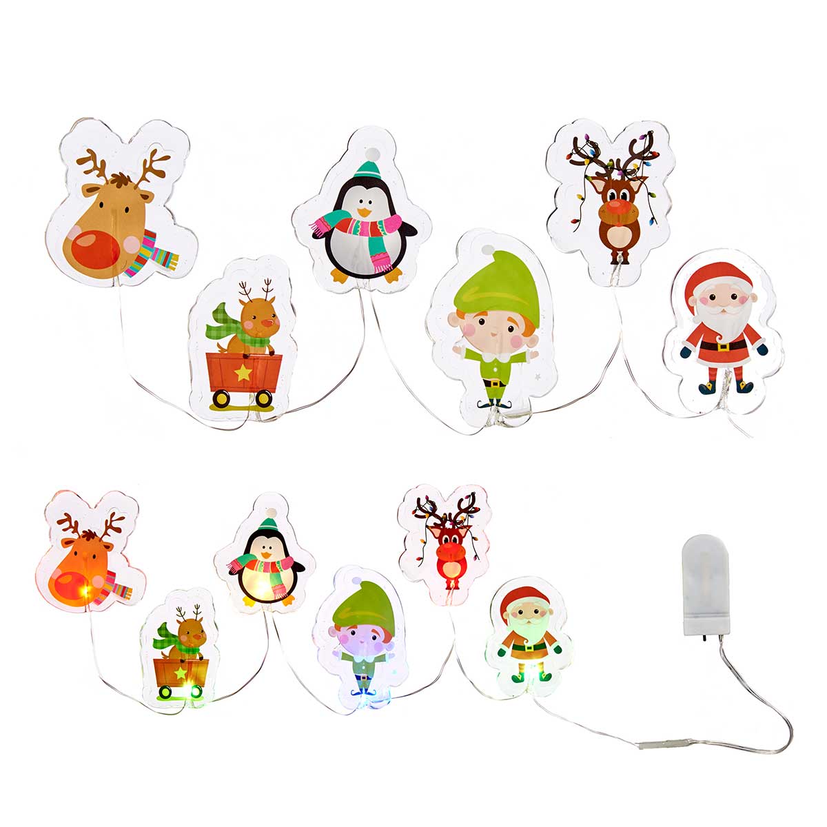 Conjunto de 6 autocolantes decorativos em gel com led