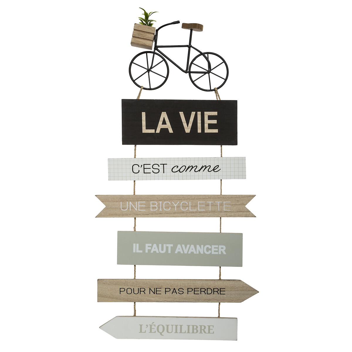 Decoração mural YOURY em metal 60x28cm