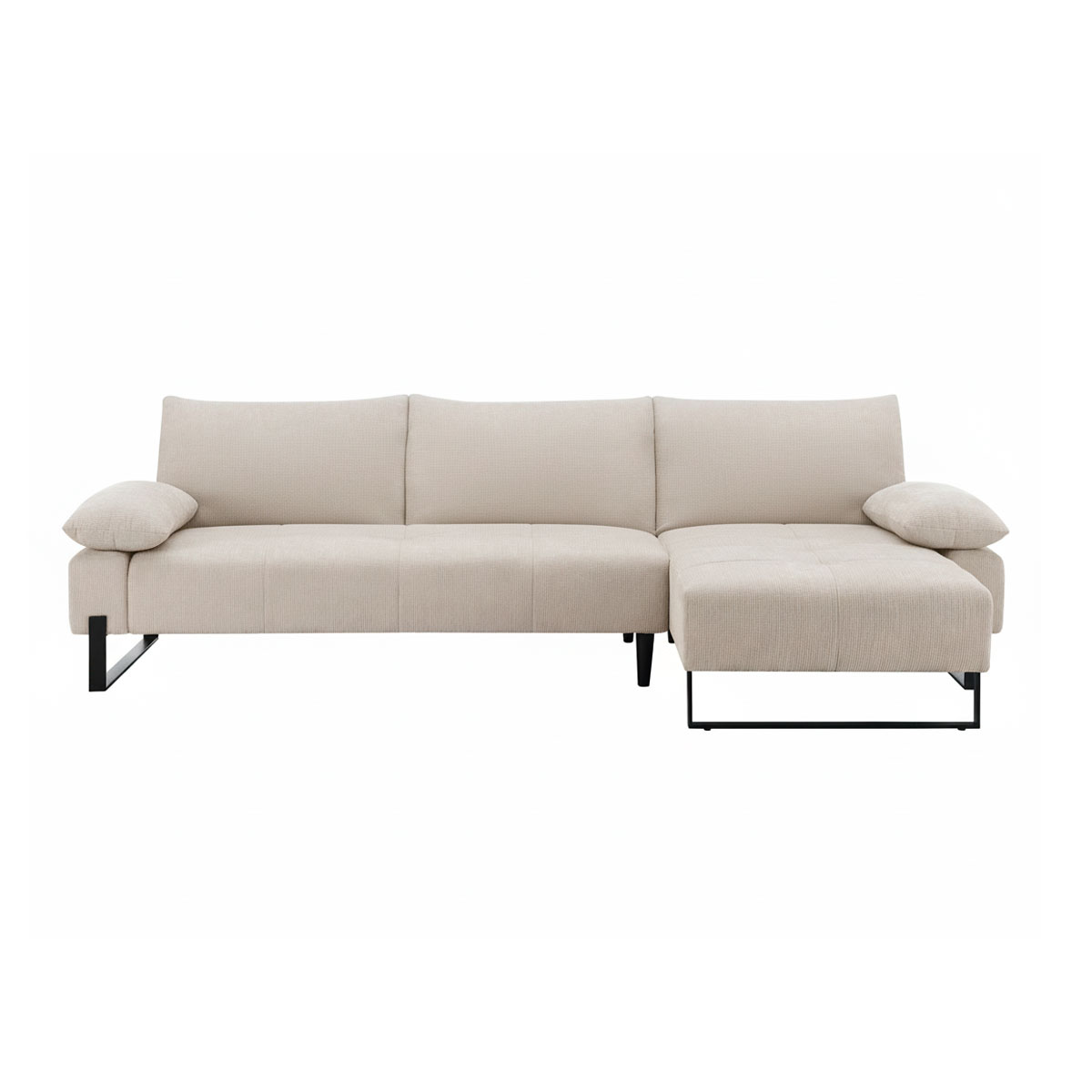 Sof&aacute; cama TOULOUSE com chaise longue bege