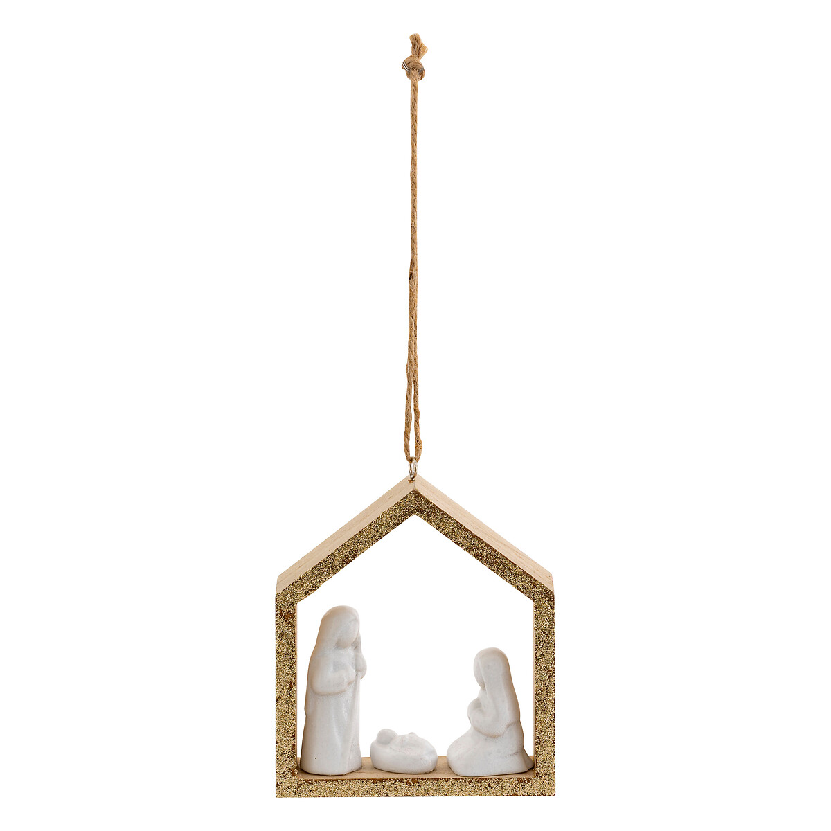 Pendurante casinha com pres&eacute;pio 13cm