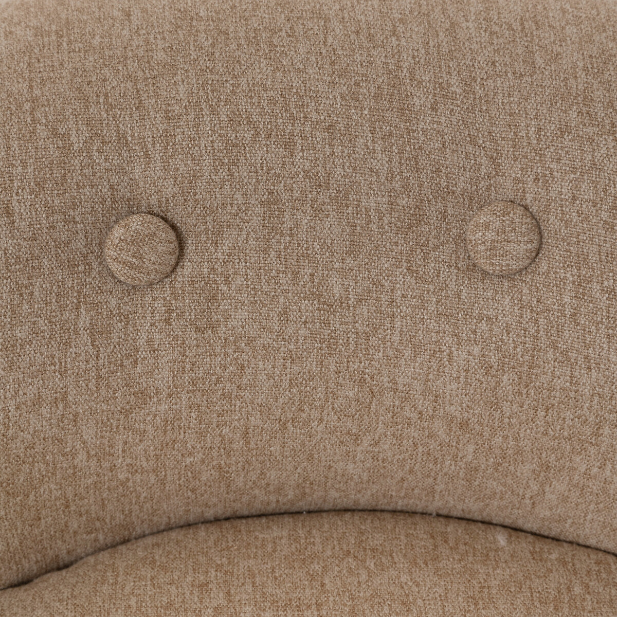 Tamborete FIRMIN bege em tecido 49x46x58cm