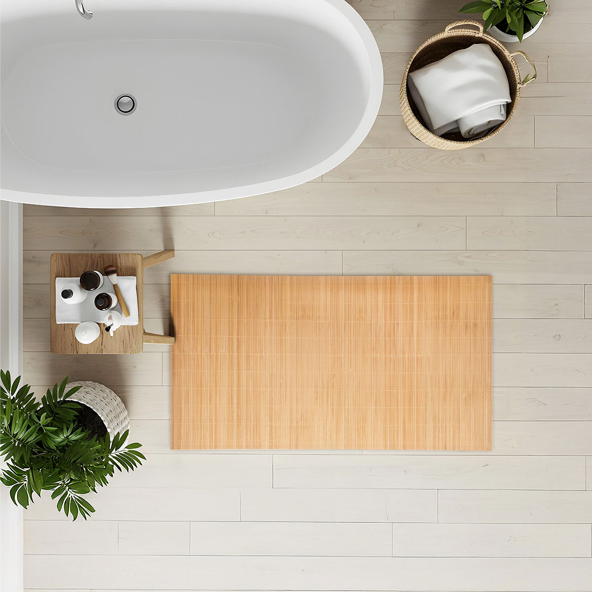 Tapete wc em bambu 50x90cm