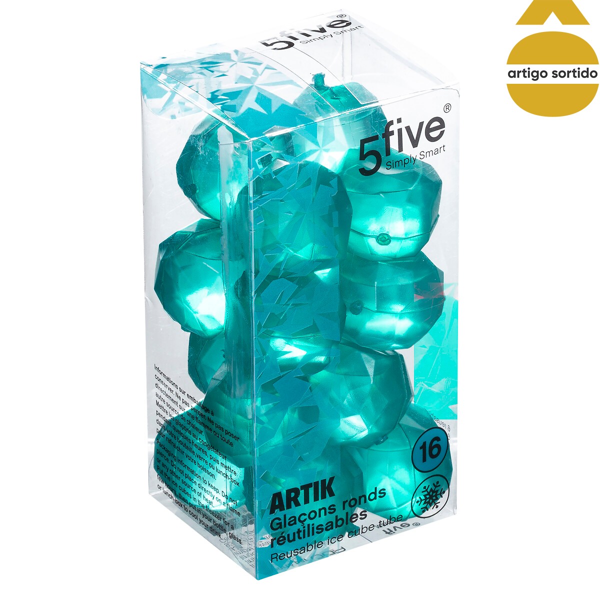 Conjunto de 16 cubos gelo reutilizável ARTIK,  Conjunto de 16 cubos gelo reutilizável ARTIK
