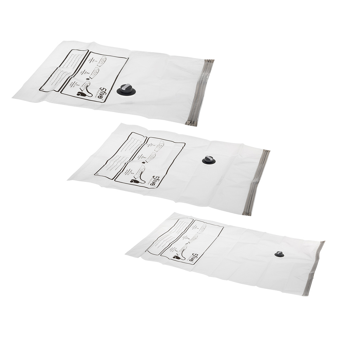 Conjunto de 10 sacos para arrumação em vácuo