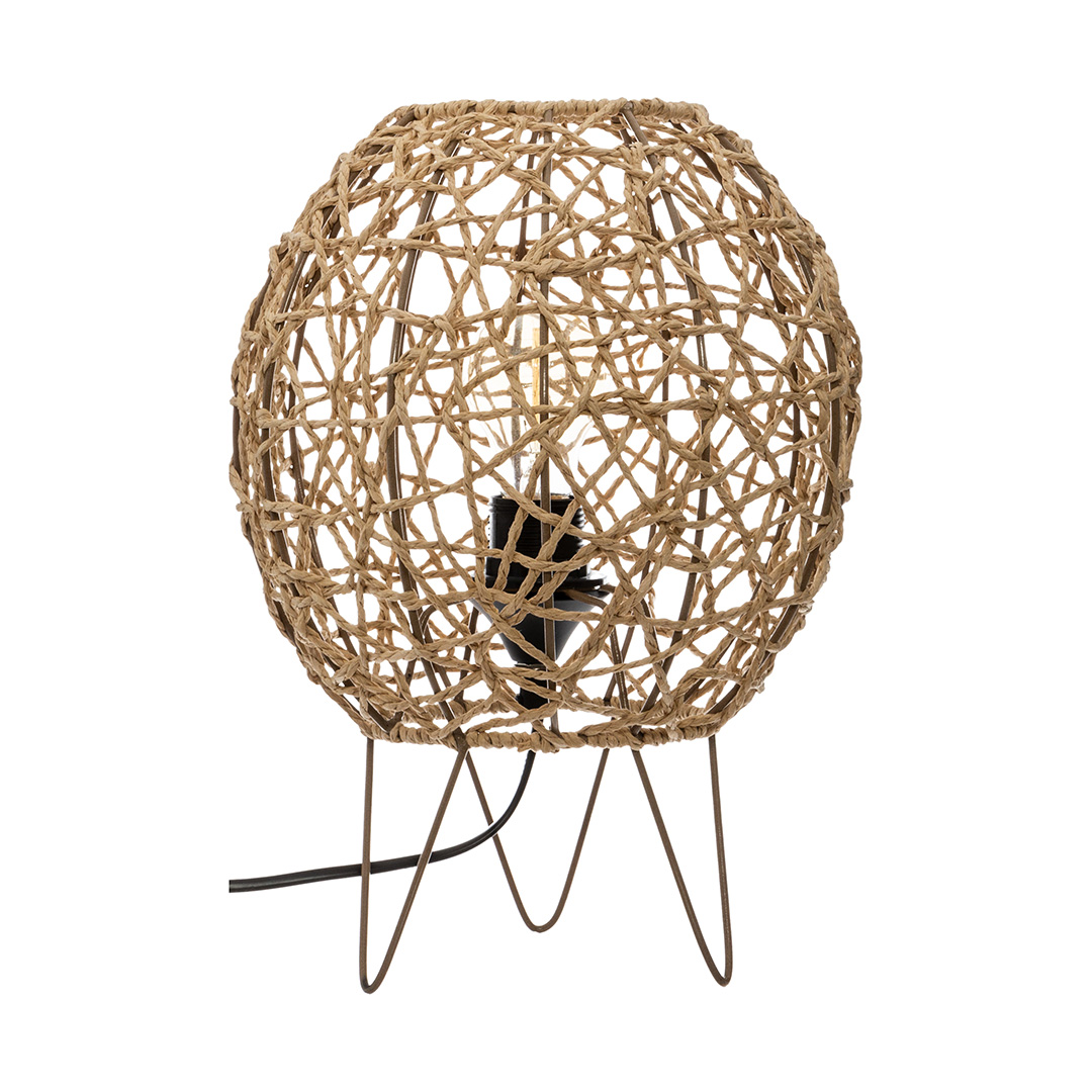 Candeeiro de mesa bola RAAHE bege,  Candeeiro de mesa bola RAAHE bege