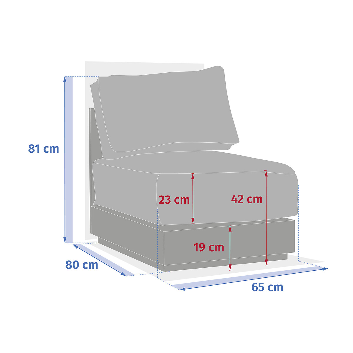 Poltrona ALLURE bege em alumínio