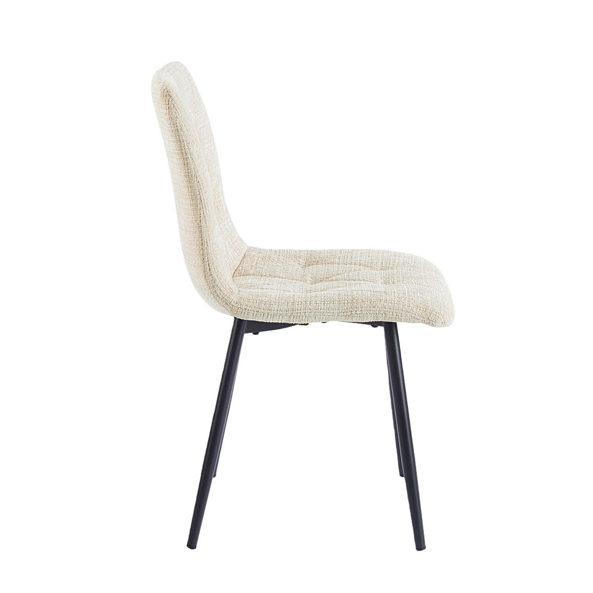 Conjunto de 2 cadeiras GALIZES tecido bege