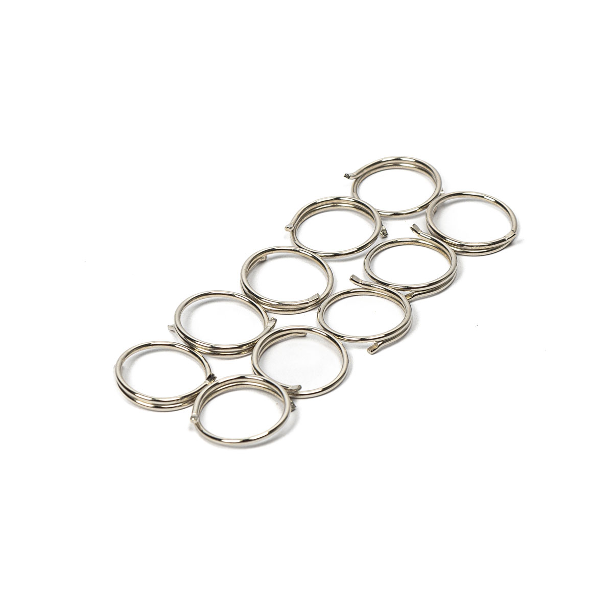 Conjunto de 10 argolas niqueladas prateadas