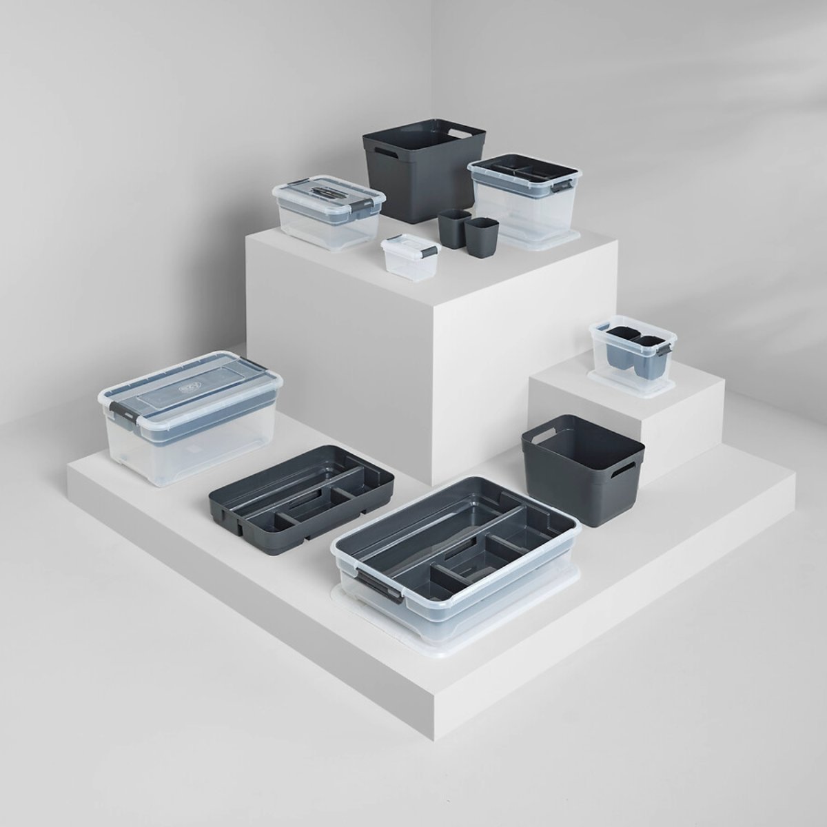 Caixa de arruma&ccedil;&atilde;o SOLUTION transparente 6,4l