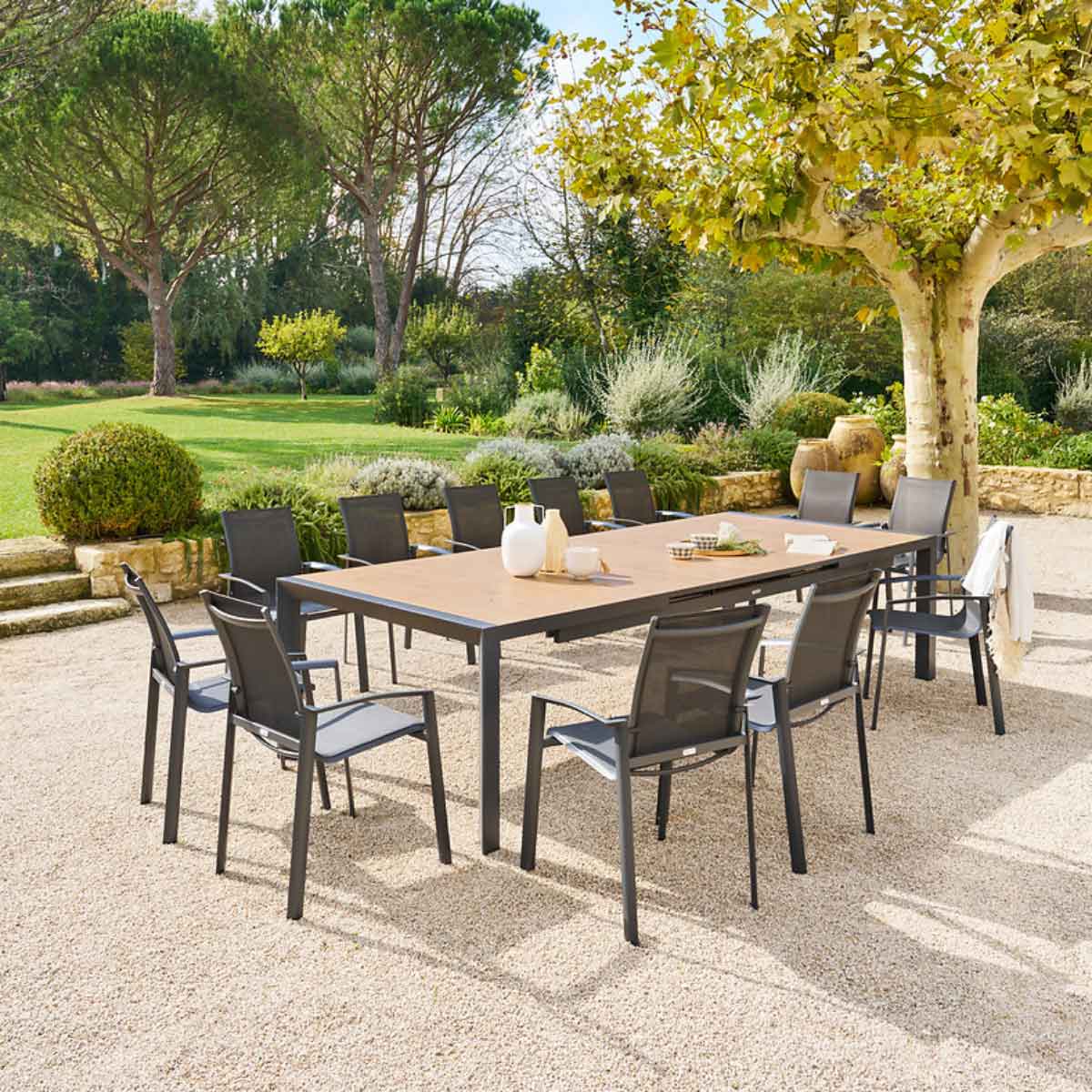 Mesa extens&iacute;vel EVASION em alum&iacute;nio