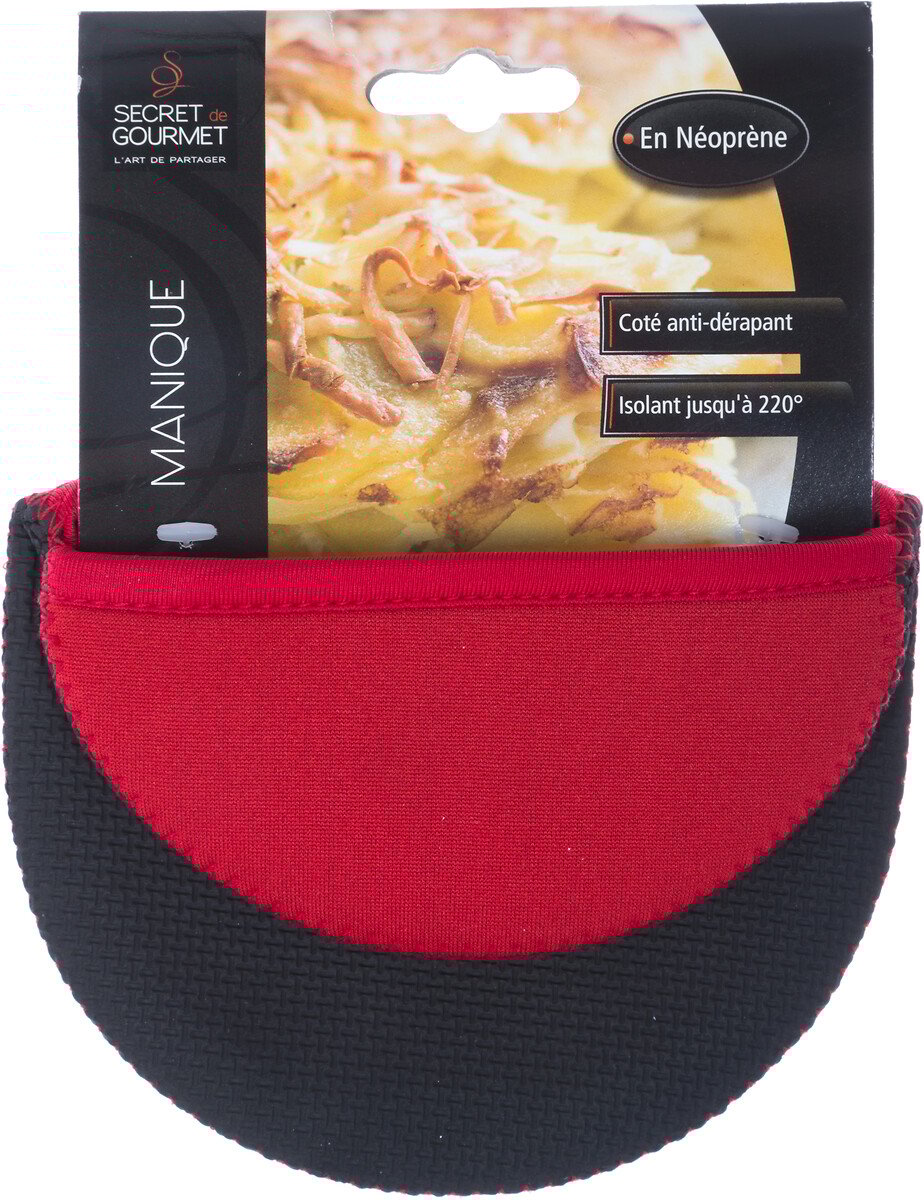 Pega de cozinha neoprene preta