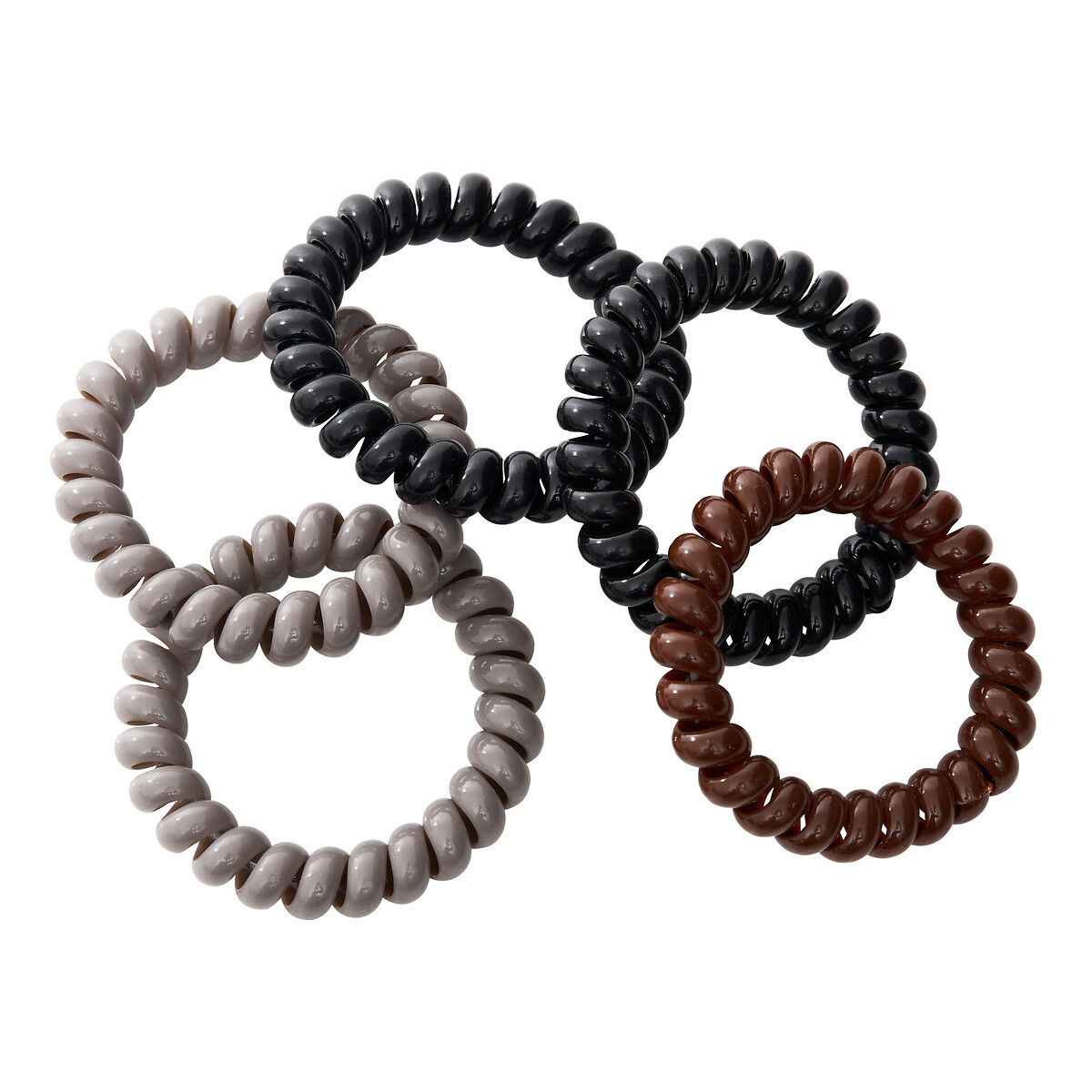 Caixa com tampa de bambu com 20 el&aacute;sticos cabelo