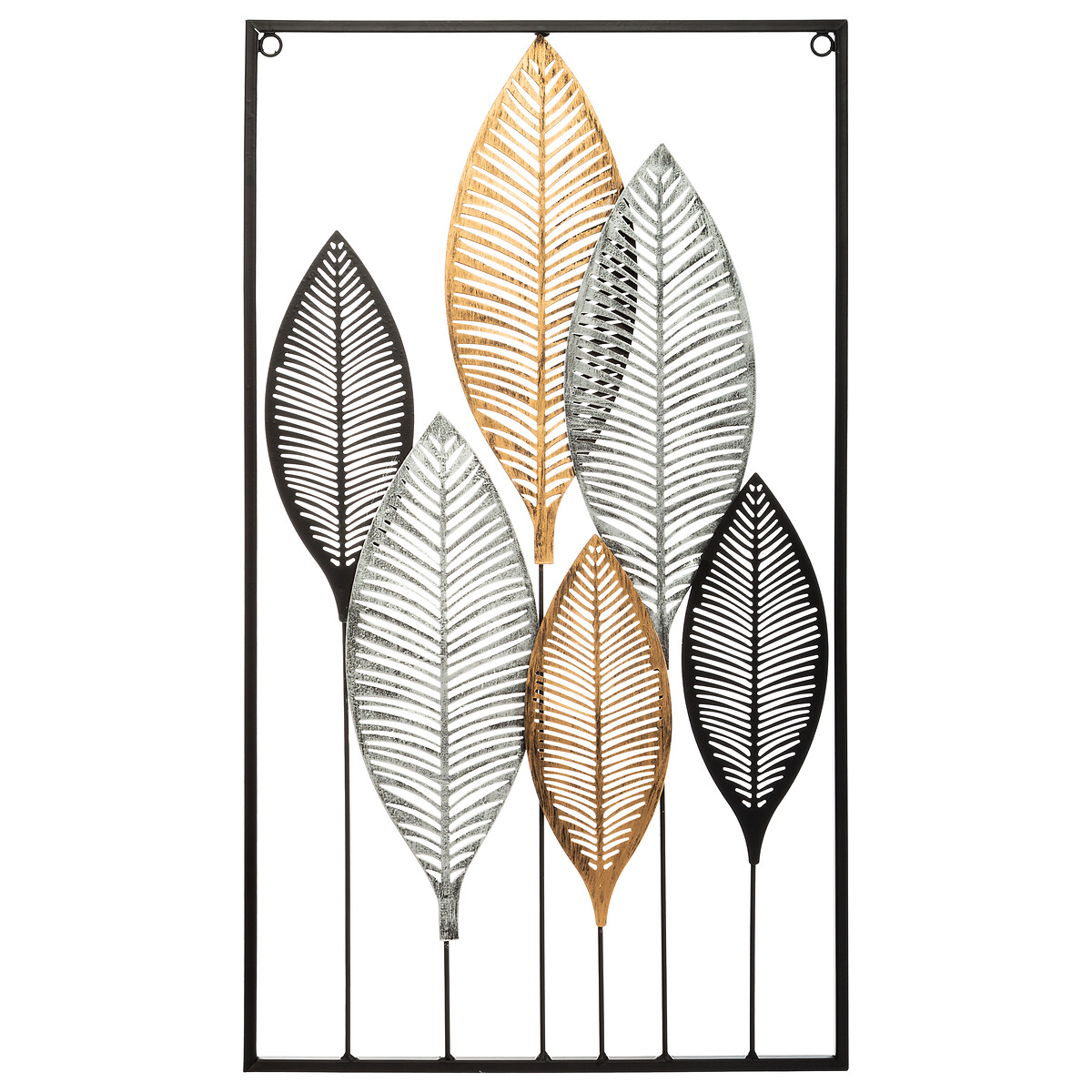 Quadro decorativo folhas 65x37cm