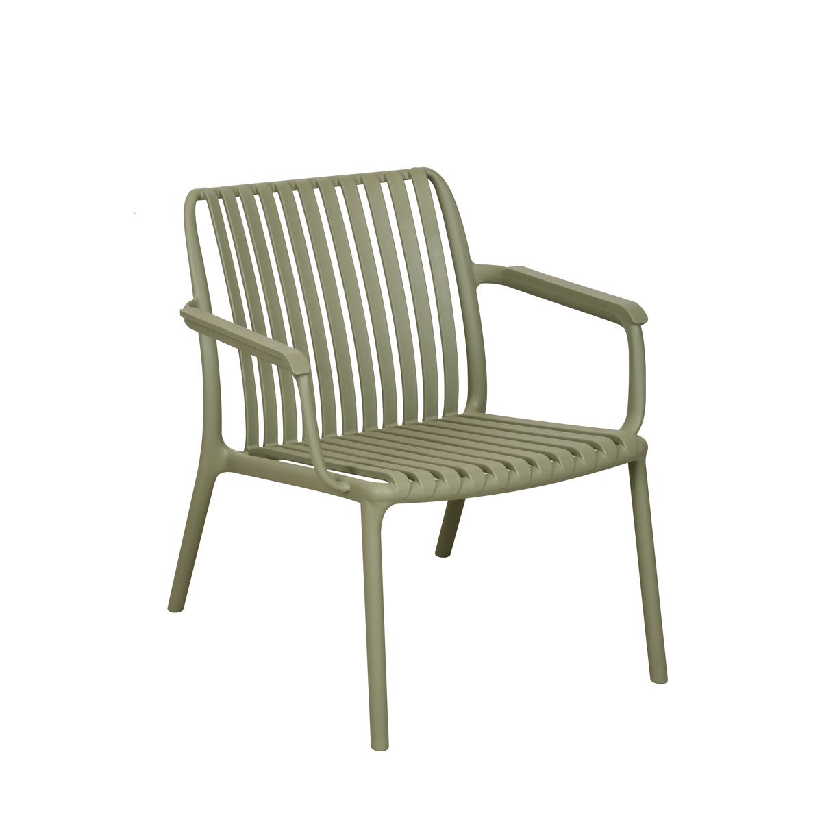 Cadeira exterior verde com bra&ccedil;os