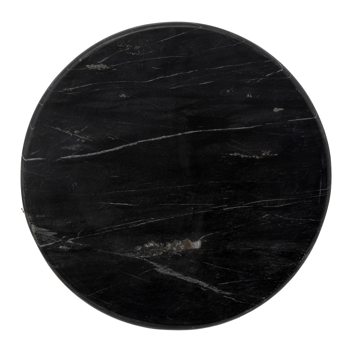 Prato de servir SUBLIMA em m&aacute;rmore preto 30cm