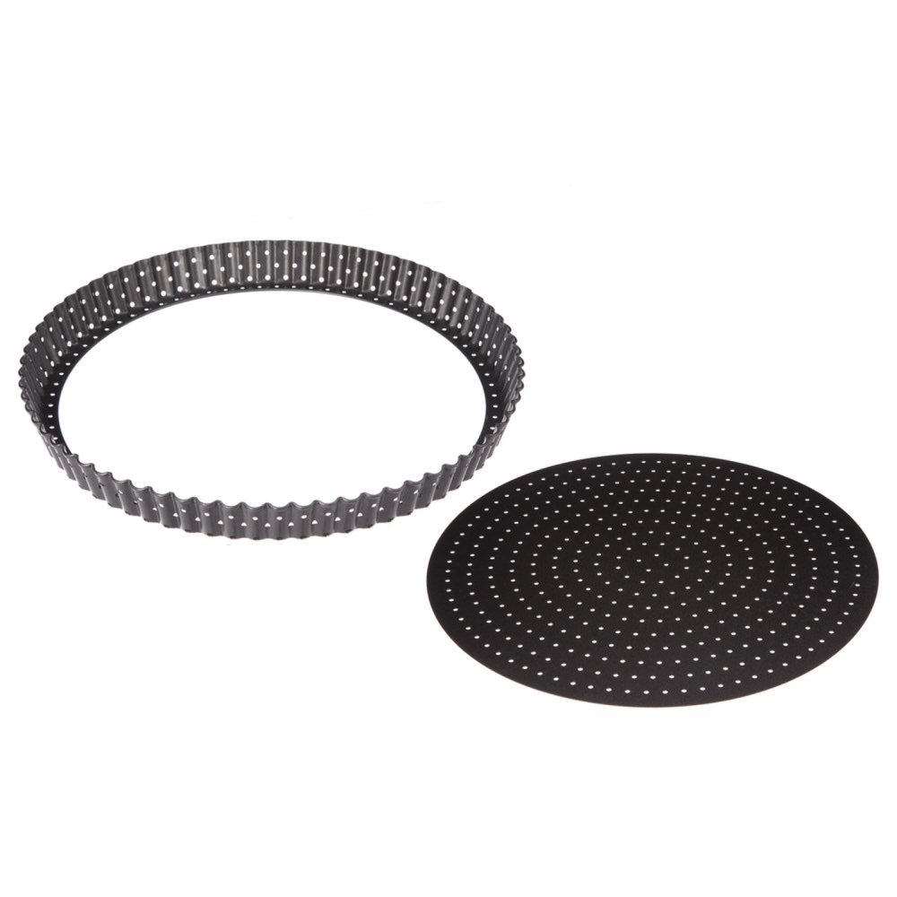 Forma antiaderente de fundo amov&iacute;vel para tarte 28cm