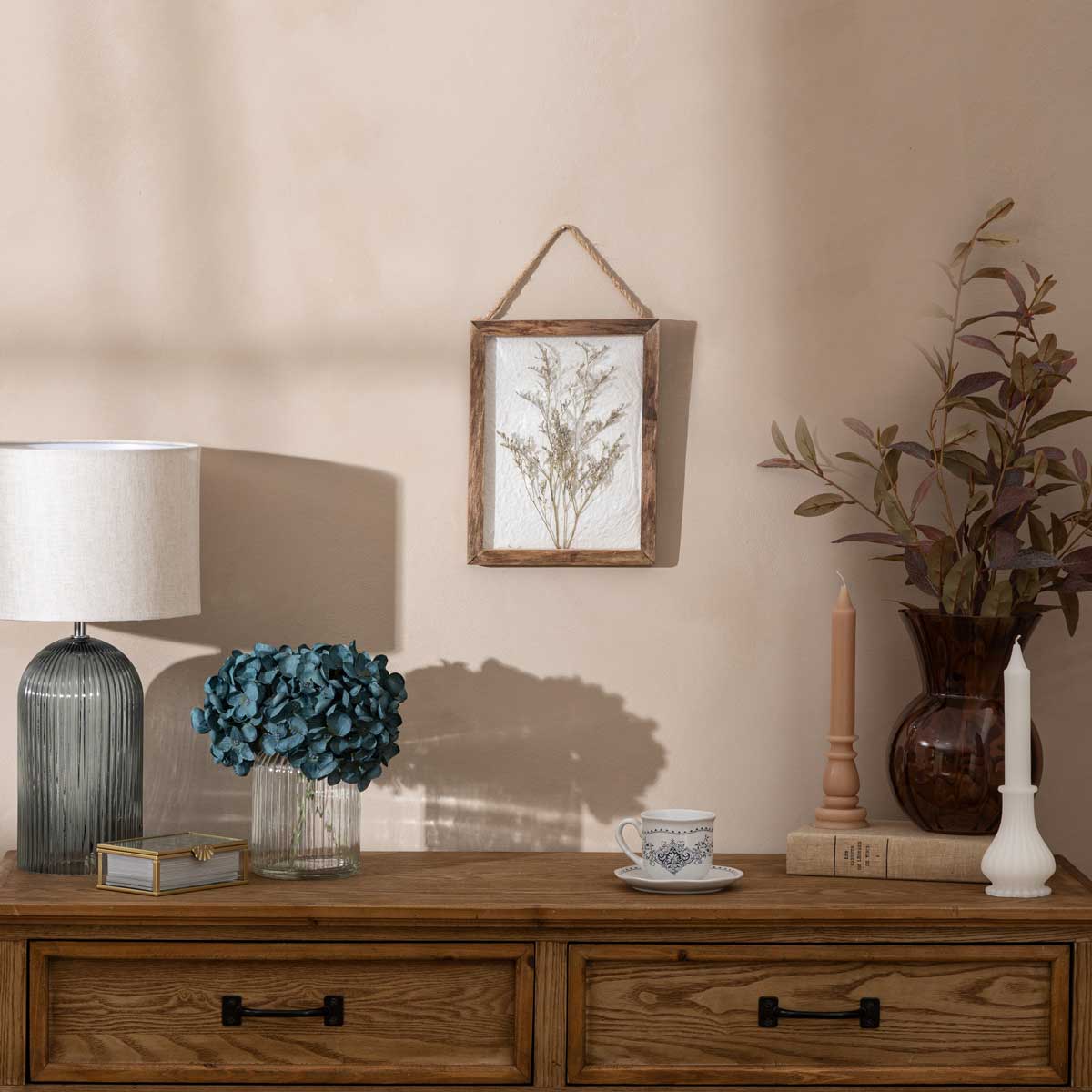 Quadro decorativo JONAS flores em mdf 34,5cm