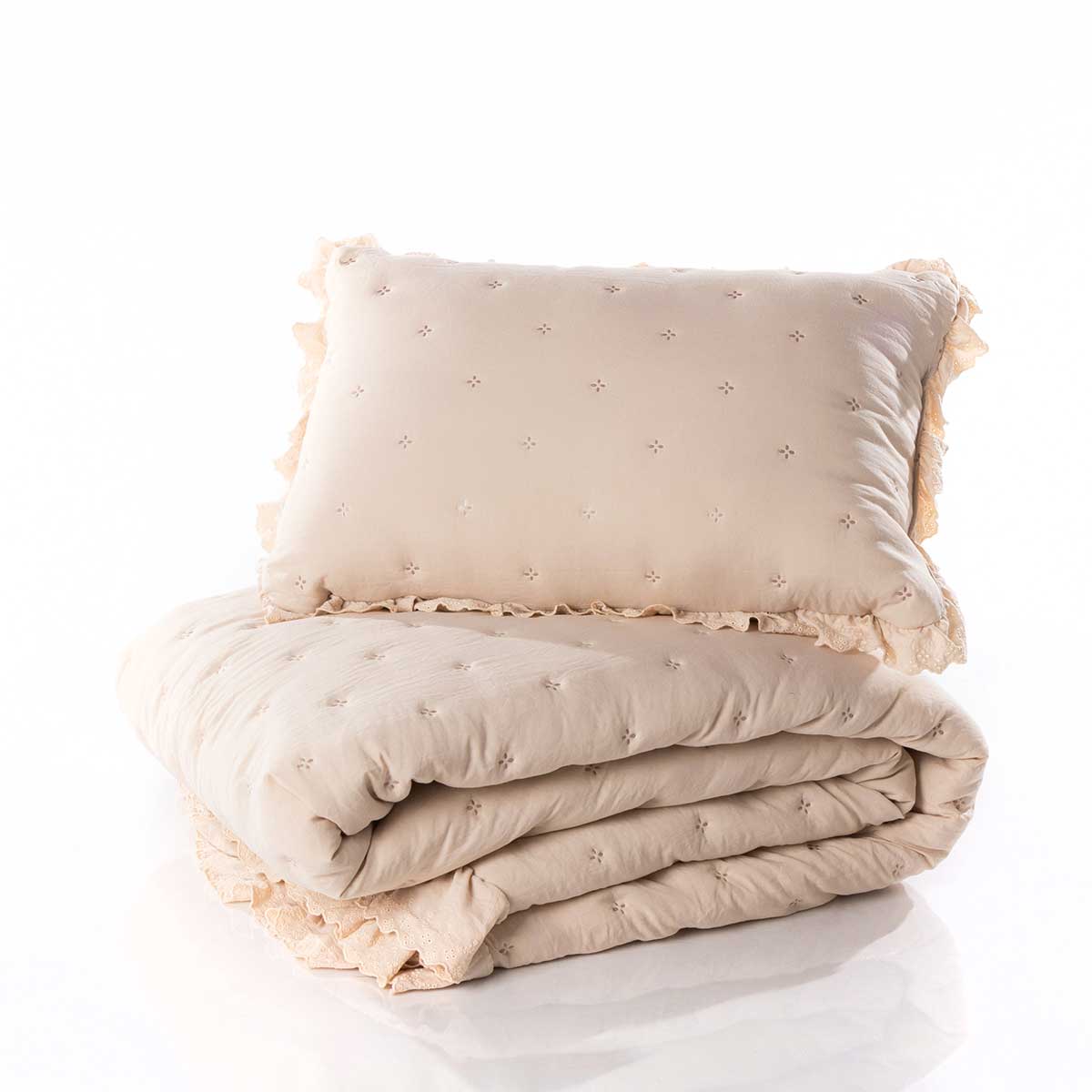 Almofada AMALFI cru com renda 45x60cm