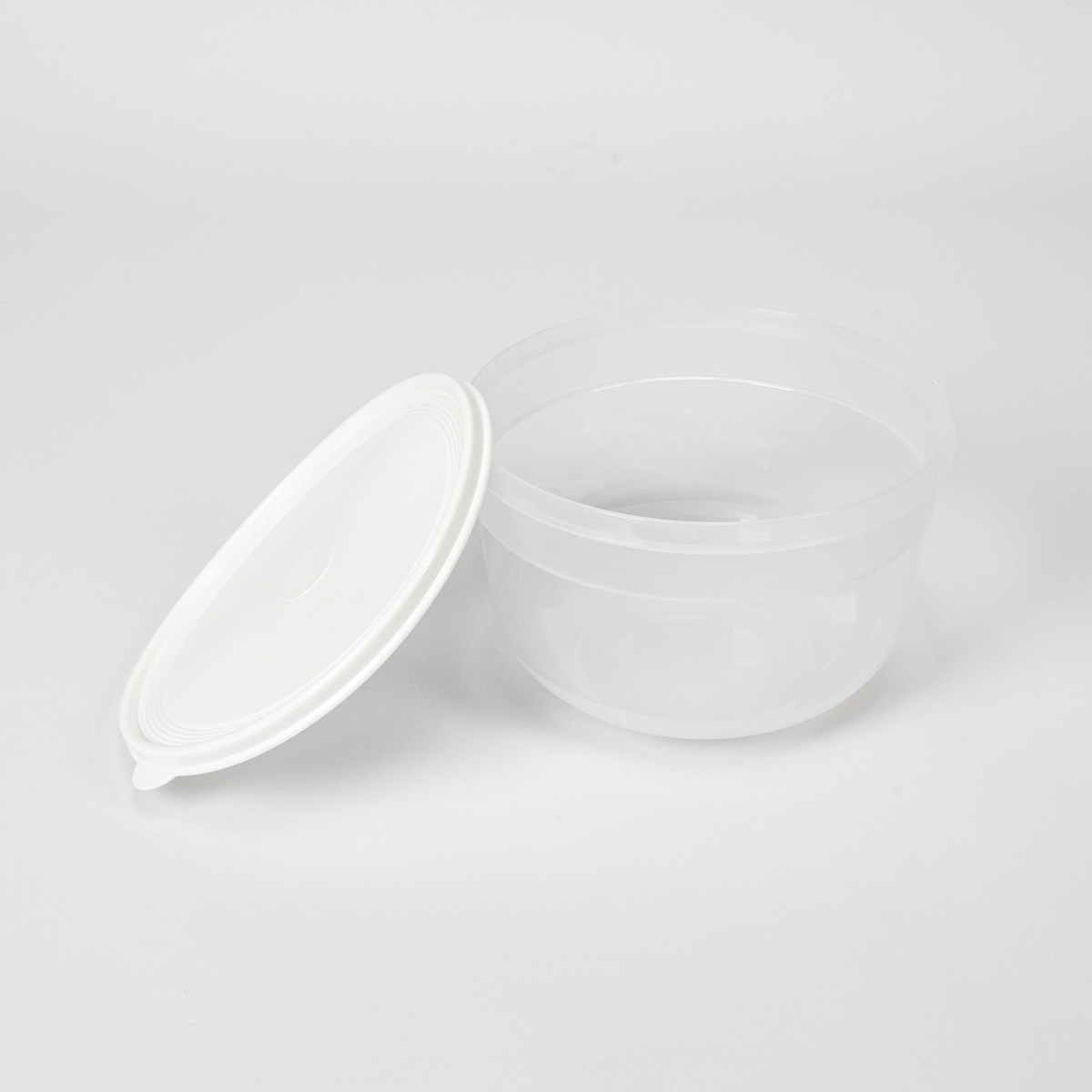 Caixa redonda com tampa branca 4l