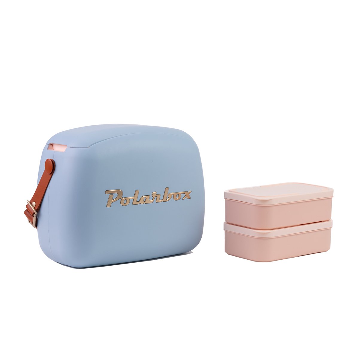 Mala térmica Polarbox azul 6l com 2 caixas