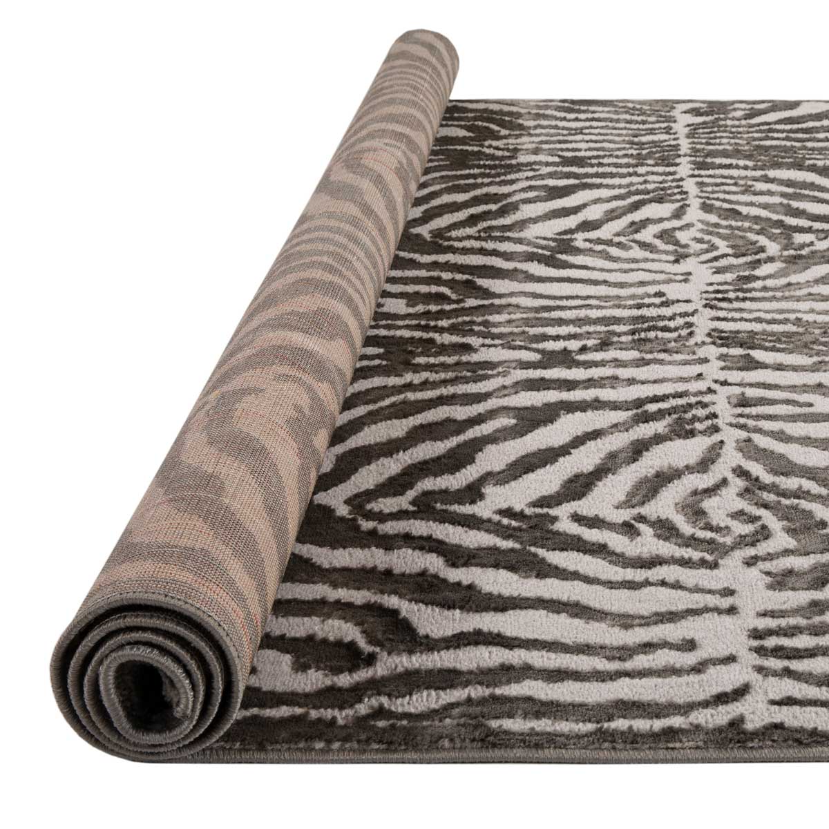 Tapete ZAHA zebra cinza antracite 133x190cm