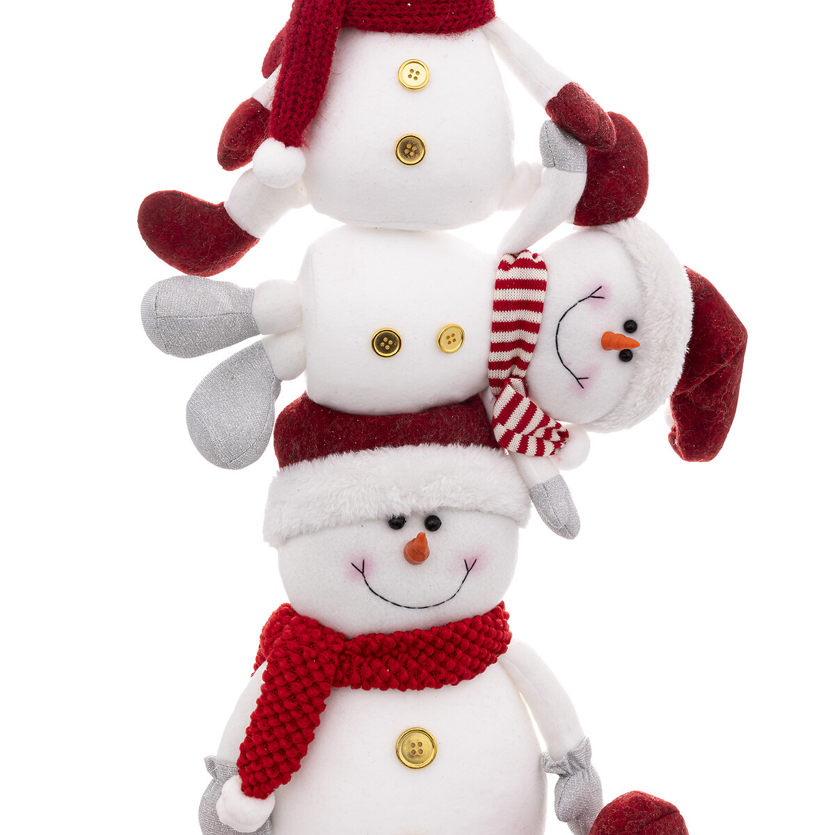 Pir&acirc;mide com bonecos de neve 75cm