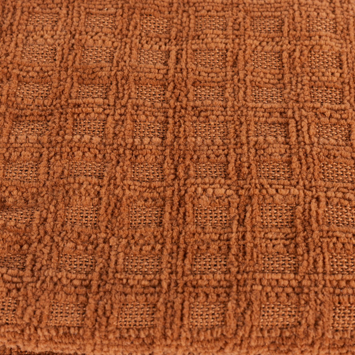 Manta TEJA terracota em algod&atilde;o 125x160cm