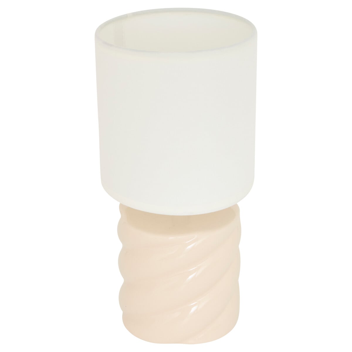 Candeeiro de mesa bege em cer&acirc;mica 17cm
