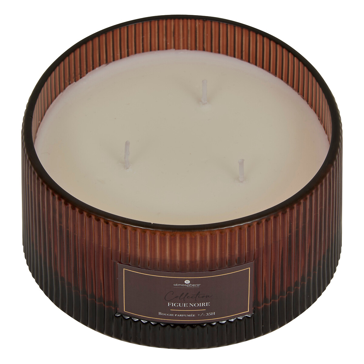 Vela perfumada com castiçal de vidro COLLECTION figue noire 635gr