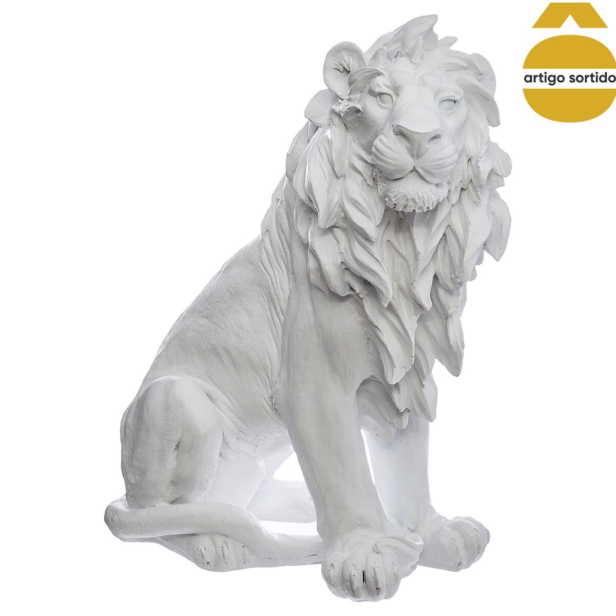Estátua decorativa leão em resina,  Estátua decorativa leão em resina