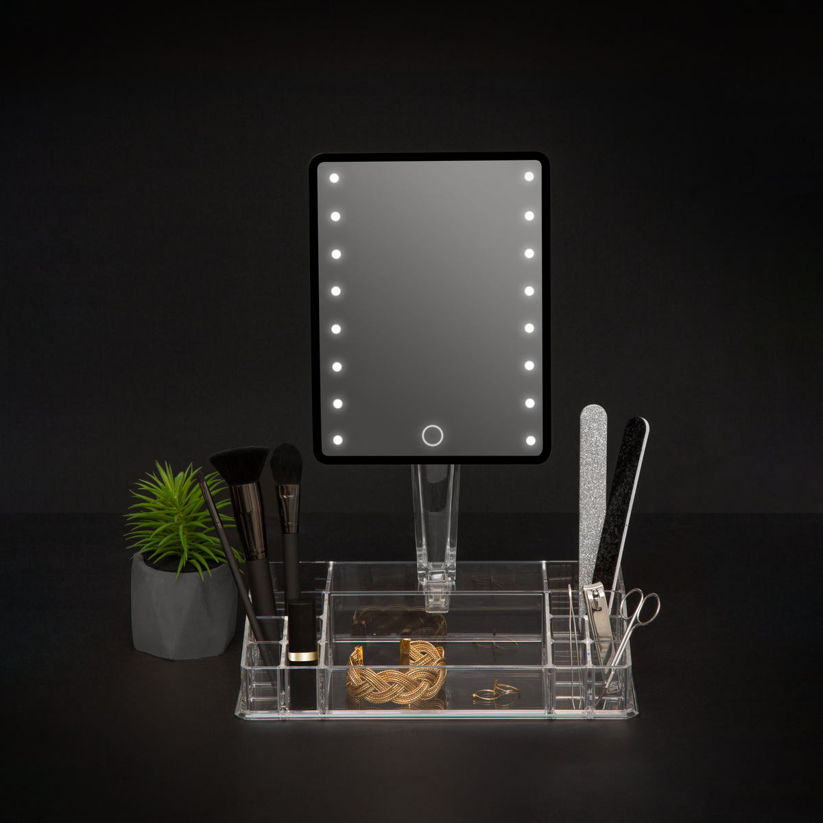 Espelho led SELENA com arruma&ccedil;&atilde;o