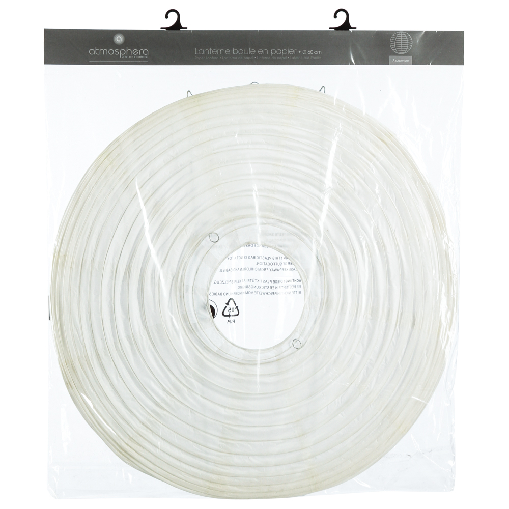 Candeeiro de teto em papel de arroz branca